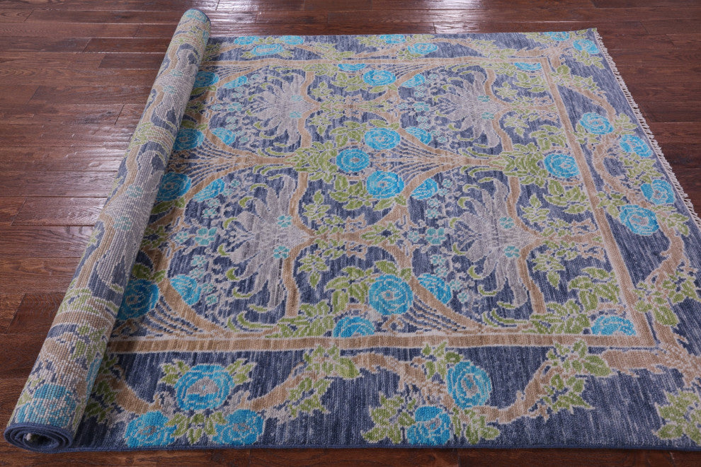 William Morris Handmade Wool Rug 6' 0" X 9' 2" - Q14945
