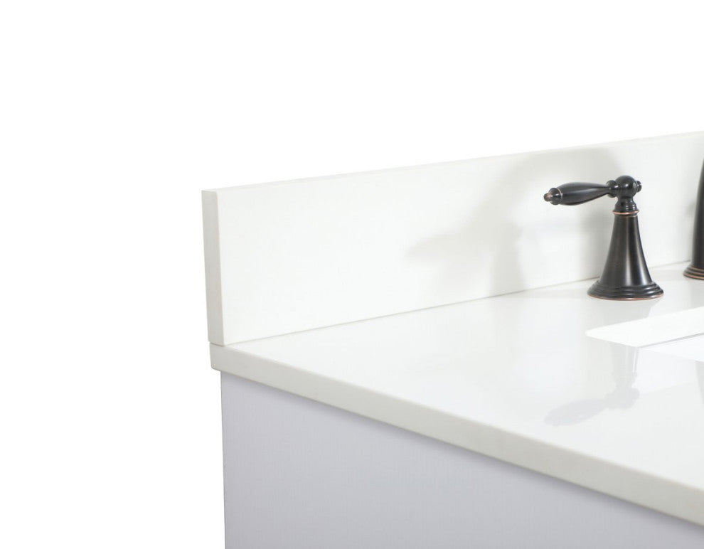 Home Living 22" Modern White-Light Bathroom Vanity