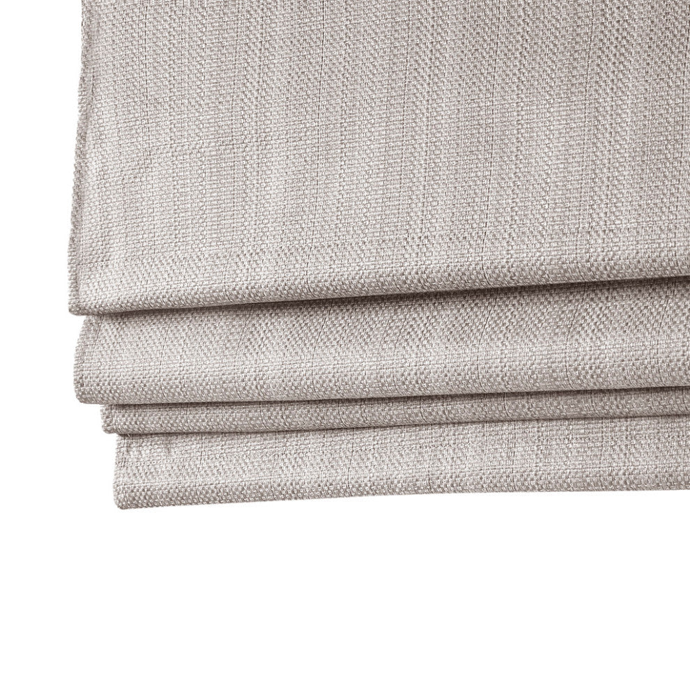 Madison Park Galen Basketweave Roman Shade, Taupe, 27"