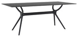 Compamia Air Rectangle Dining Table, 71", Black