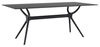 Compamia Air Rectangle Dining Table, 71", Black