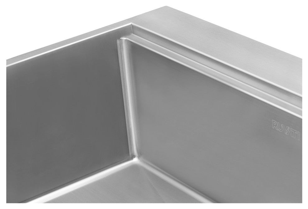 25-inch inch Workstation Drop-in 16 Gauge Stainless Steel Ledge Sink - RVH8023