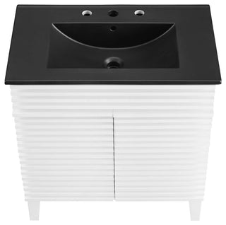Render 30" Bathroom Vanity, White Black
