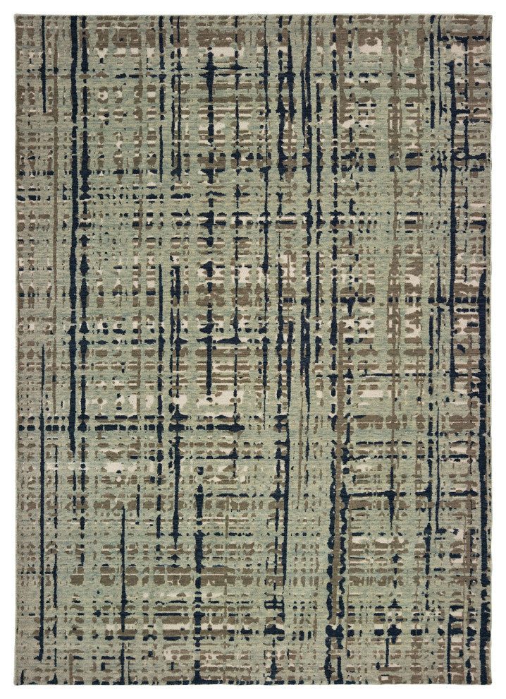 Oriental Weavers Montage Blue/ Tan Abstract Indoor Area Rug 7'10"X10'10"