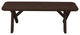 Cedar Cross-Leg Bench, Walnut Stain, 4 Foot