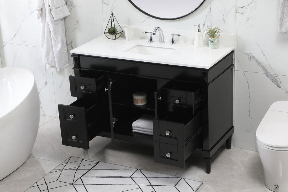 Home Living 21" Transitional Black-Light Bathroom Vanity