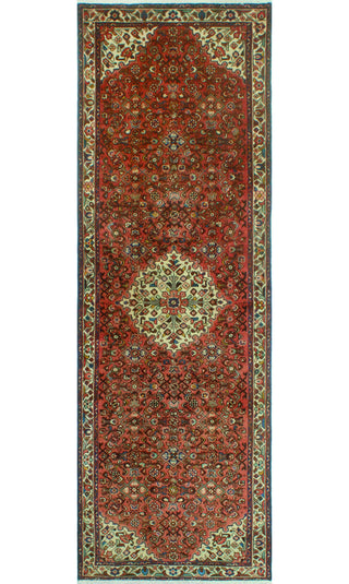 Fine Vintage Distressed Nikoo Rust/Ivory Runner, 3'3 x 9'8