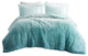 Intelligent Design Brielle Ombre Shaggy Long Fur Comforter Mini Set, Aqua