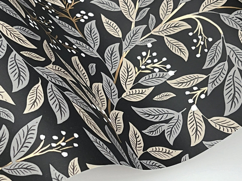 Willowberry Black Wallpaper