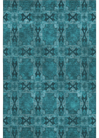 Premium Machine Washable Mayfield AMF564 Teal 3' x 5' Rug