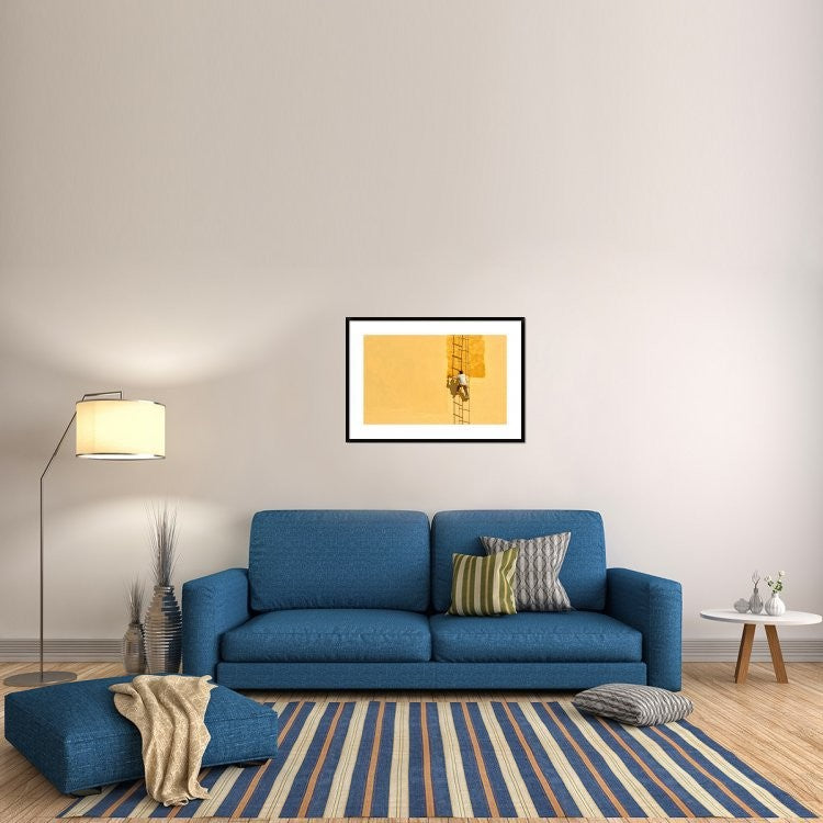 "Der Anstreicher" Framed Digital Print by Anette Ohlendorf, 38"x26"