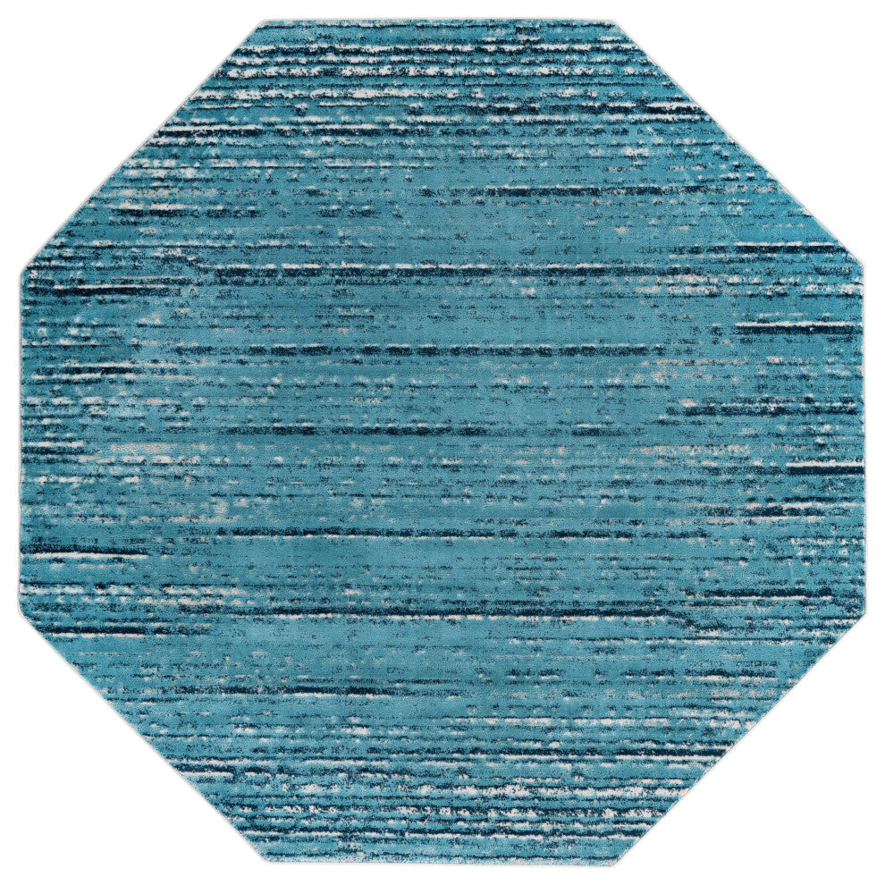 Unique Loom Oasis Calm Area Rug, Blue, 7' 0 X 7' 0 Octagon