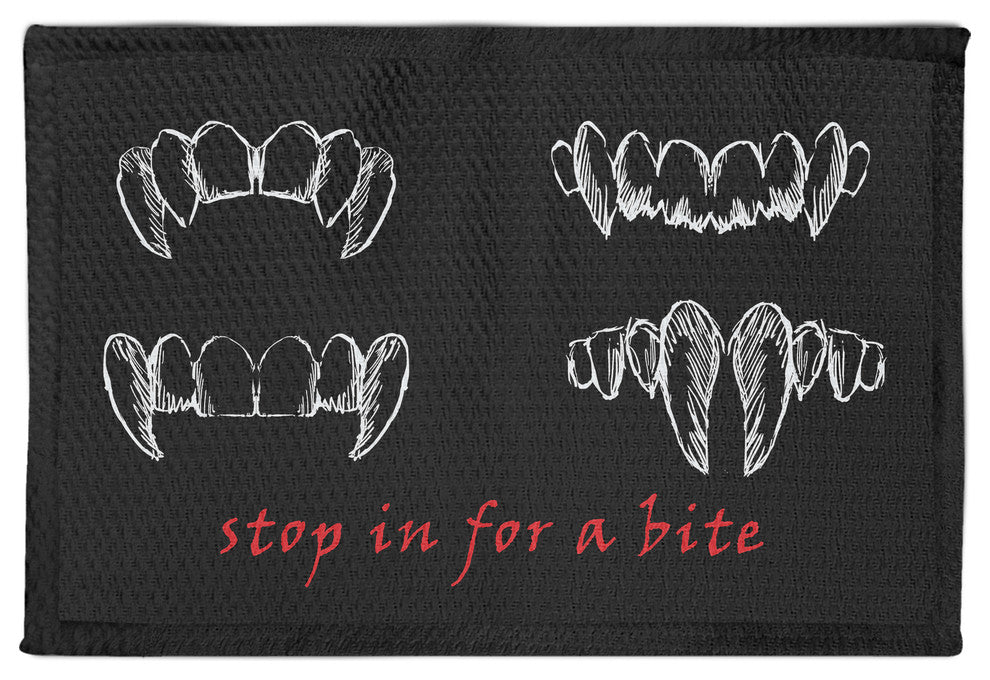 Stop In For A Bite Fangs Area Rug