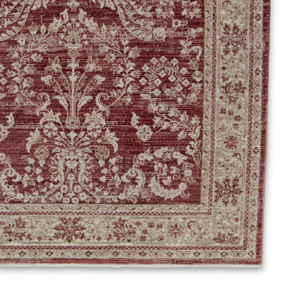 Vibe by Jaipur Living Katarina Floral Red/ Light Gray Runner Rug 2'6"X8'