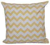 Chevron Decorative Outdoor Pillow, Yellow, 20"x20"