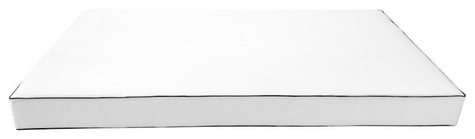 S6 Twin-XL Contrast Trim Mattress Bolster Pillow Outdoor Slip Cover ONLY AD106