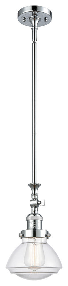 Olean 1-Light Mini Pendant, Polished Chrome, Clear