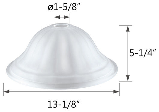 23128-11 Replacement Frosted Torchiere Lamp Glass(42mm) Shade