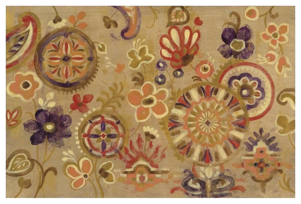 "Oriental Screen" Digital Paper Print by Silvia Vassileva, 50"x34"
