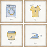 Laundry Services Quadriptych, 4-Piece Set, 32x32 Panels