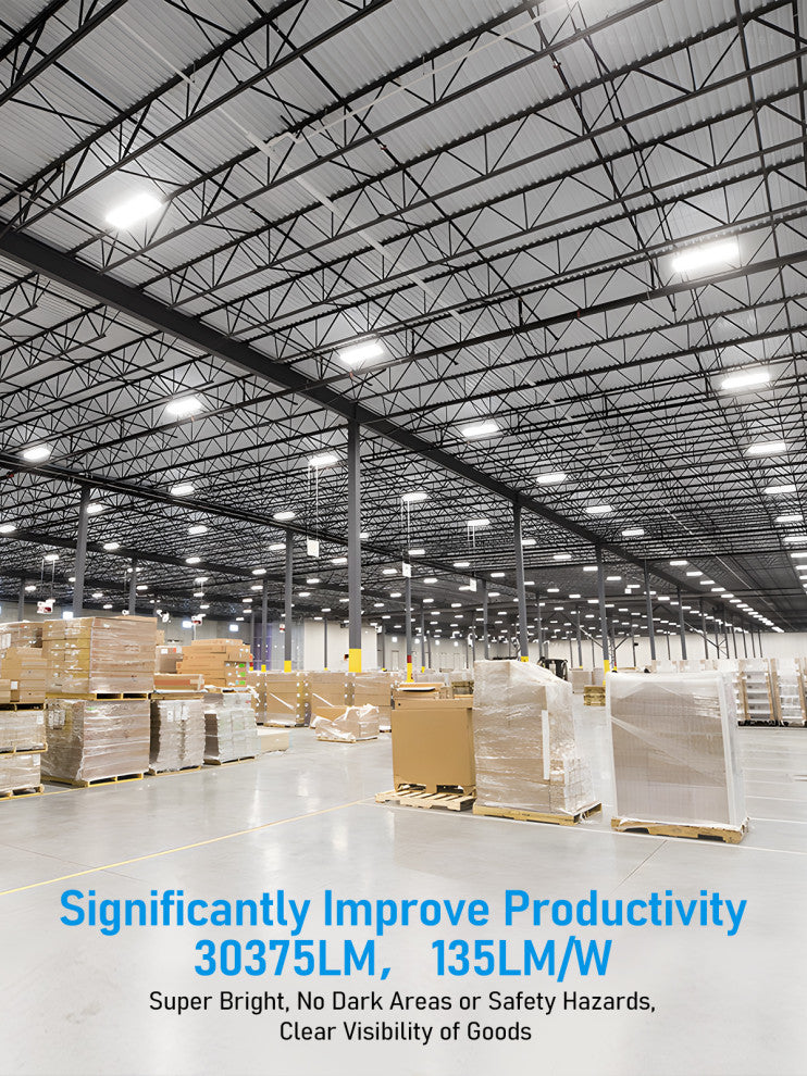 4FT 225W LED High Bay Shop Light, 5000K Daylight