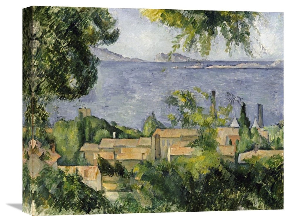 "The Rooftops of L''Estaque" Stretched Canvas Giclee by Paul Cezanne, 22"x18"