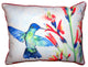 Hummingbird & Fire Plant Small Outdoor/Indoor Pillow 11x14 - Set of Two
