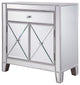 1 Drawer 2 Doors Cabinet 28" X 13-1/4" X 28-1/4" In Silver Paint