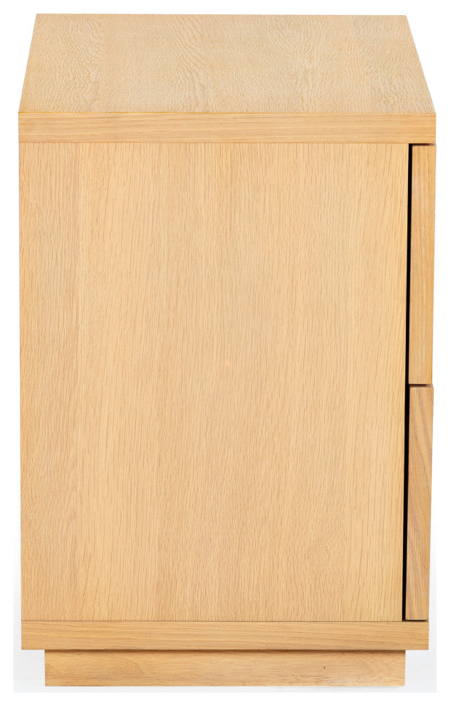 Safavieh Couture Deziree Wood 2 Drawer Nightstand, Natural