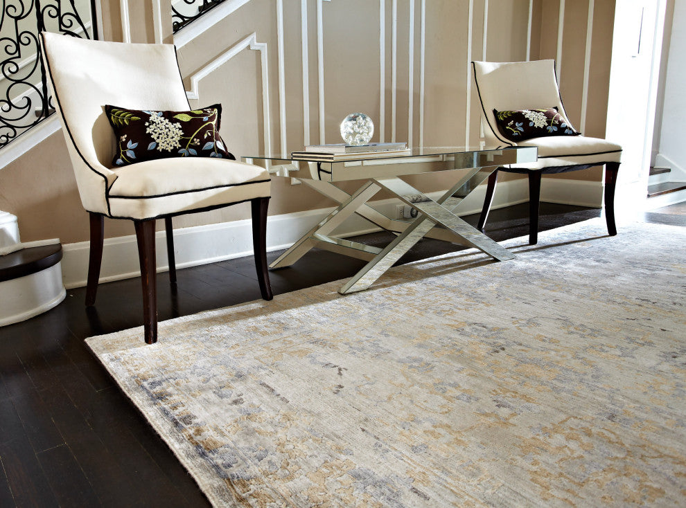 Gray Hand Knotted Viscose from Bamboo Mirage Area Rug by Loloi, 2''0"x3''0"