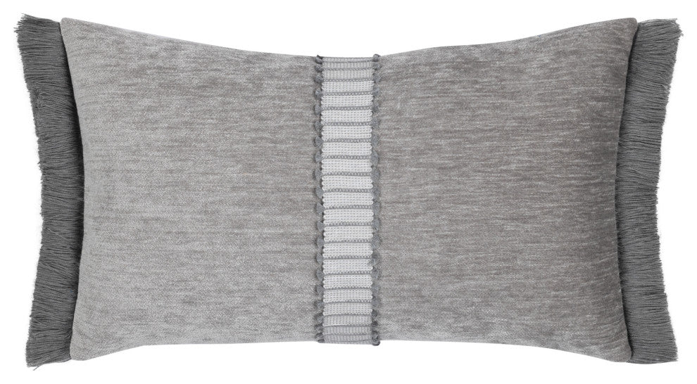 Splendor Pewter Indoor/Outdoor Performance Pillow, 12" x 20"