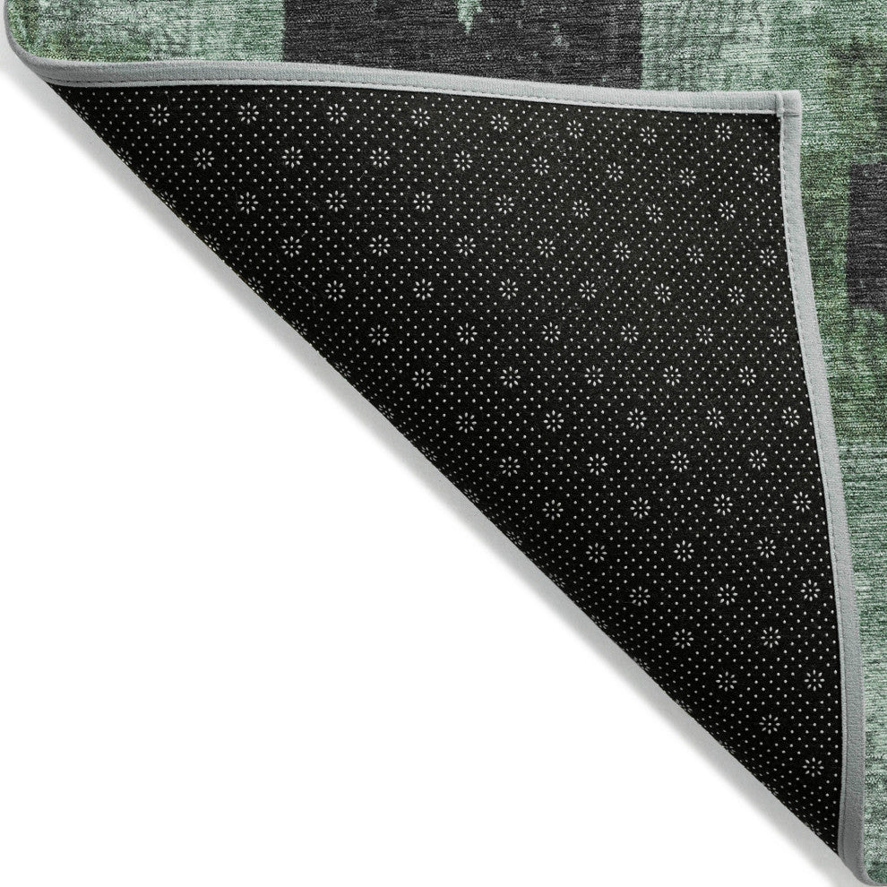 Machine Washable Indoor/Outdoor Chantille ACN1894 Green 1'8" x 2'6" Rug