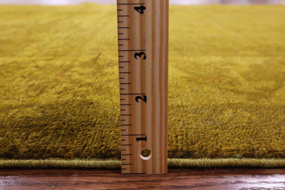 6' 7" X 9' 8" Handmade Overdyed Full Pile Wool Rug - Q12721