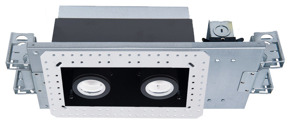 Silo LED Multiple Two-Light IC-Rated Airtight Housing, and 2700K, White Black