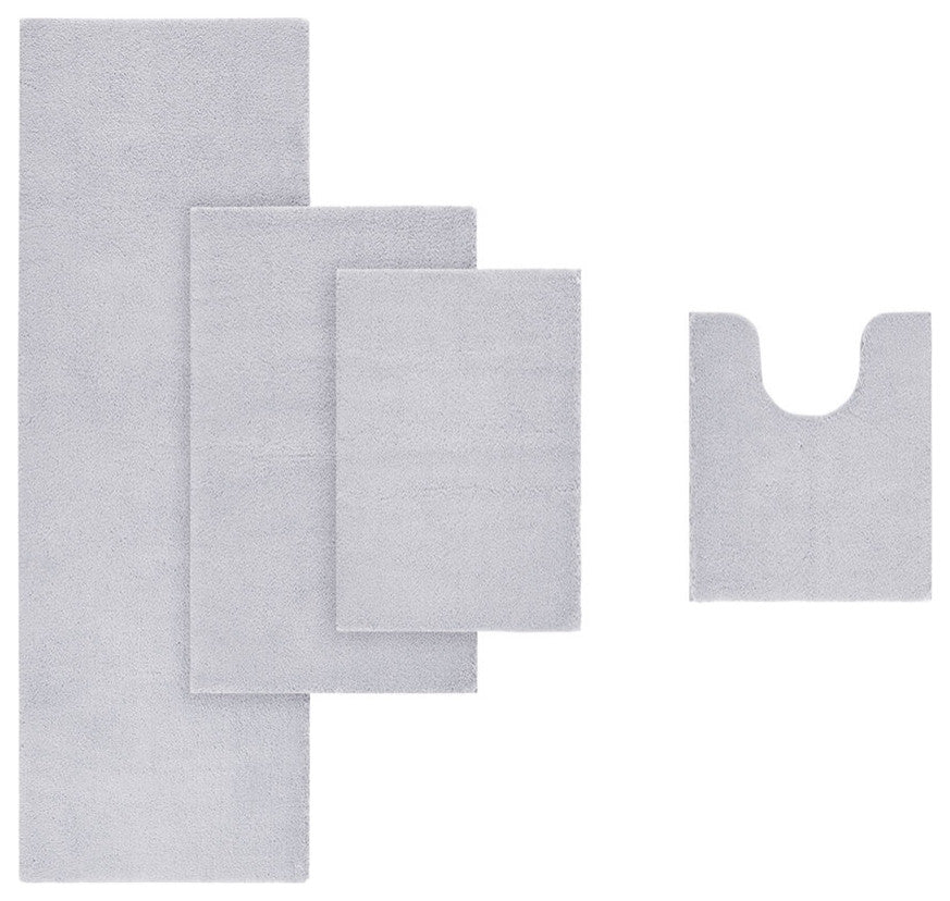 Madison Park Signature Marshmallow Bath Rug, Grey, 20x30"