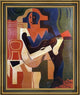 Juan Gris Harlequin with Guitar - 20" x 25" Framed Premium Canvas Print