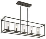 Linear Chandelier 5-Light, Olde Bronze