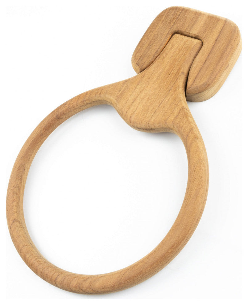 Traditional Solid Teak Wall Mount Towel Ring