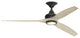 Fanimation Spitfire 72" Fan/LED Light, Black/White Washed