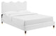 Current Performance Velvet Full Platform Bed, White