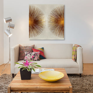 "Bronze Sunburst II" by Abby Young, Canvas Print, 26"x26"