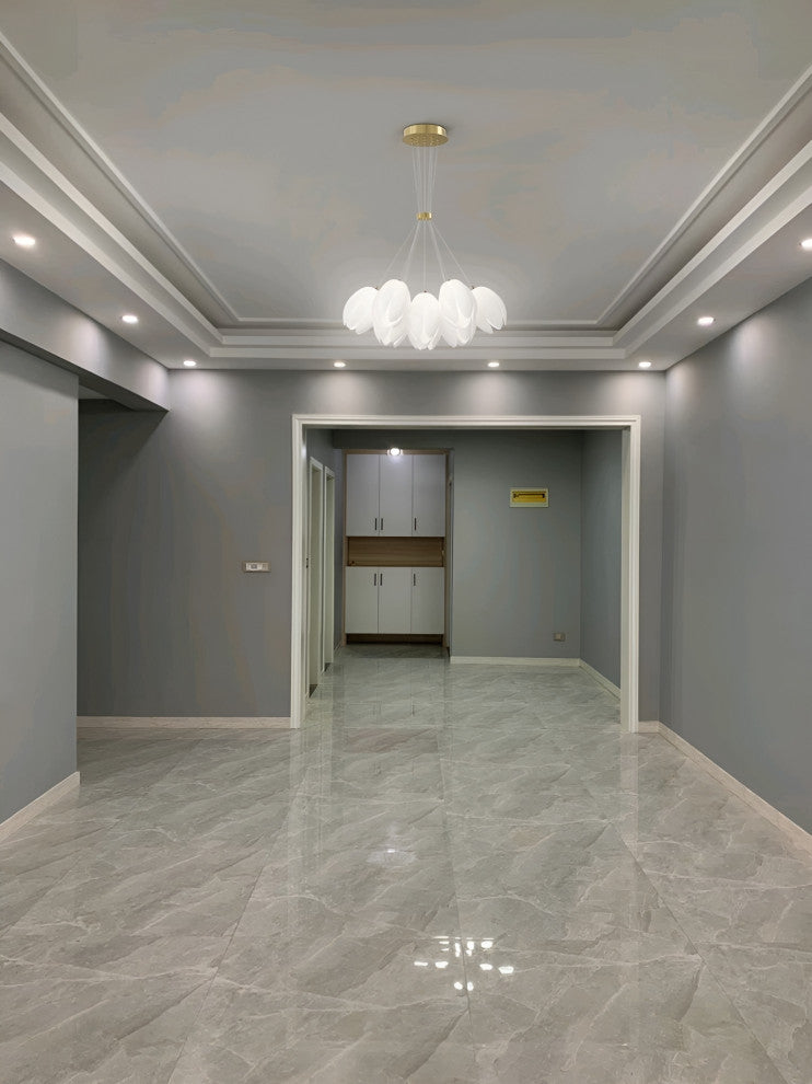Idro | Modern Ceiling Chandelier in the Shape of Flower for Bedroom, Dining Room, 13 Heads, Trichromatic Light