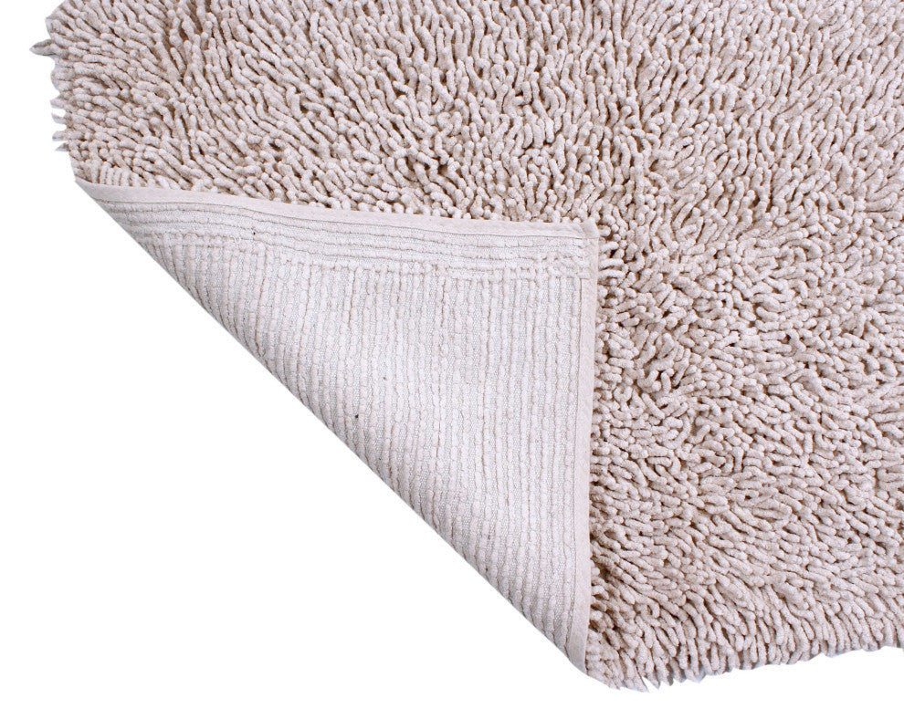Shaggy Lux Bath Rug Bath Rugs Set, 24x36 Rectangle, Sand