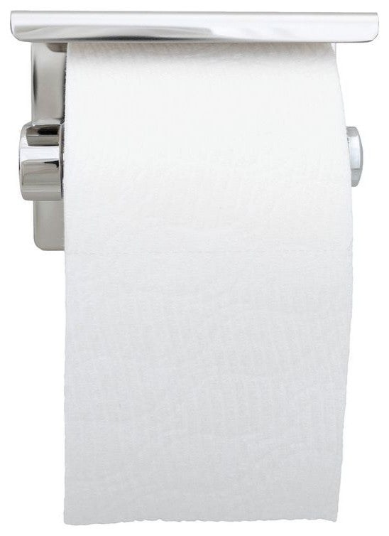 Italia Naples Series Toilet Paper Holder with Shelf in Mirror Finish