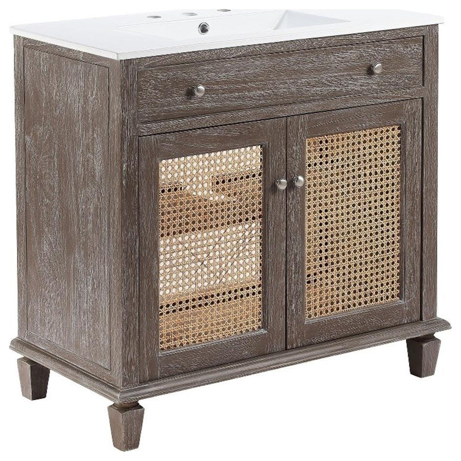 Lilo 36" Bathroom Vanity Gray White -5111