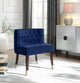 Perry Velvet Upholstered Dining Chair (Set of 2), Navy