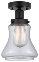 1-Light 6.5" Semi-Flush Mount Matte Black