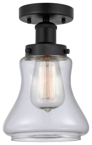 1-Light 6.5" Semi-Flush Mount Matte Black