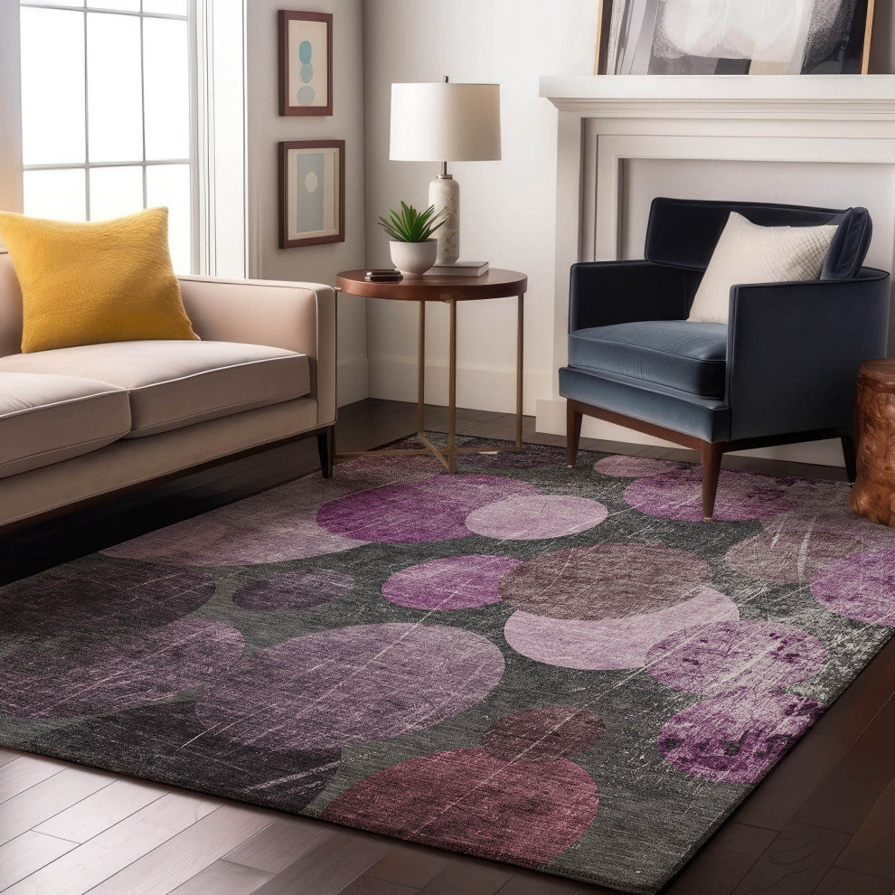 Premium Machine Washable Mayfield AMF556 Garnet 3' x 5' Rug