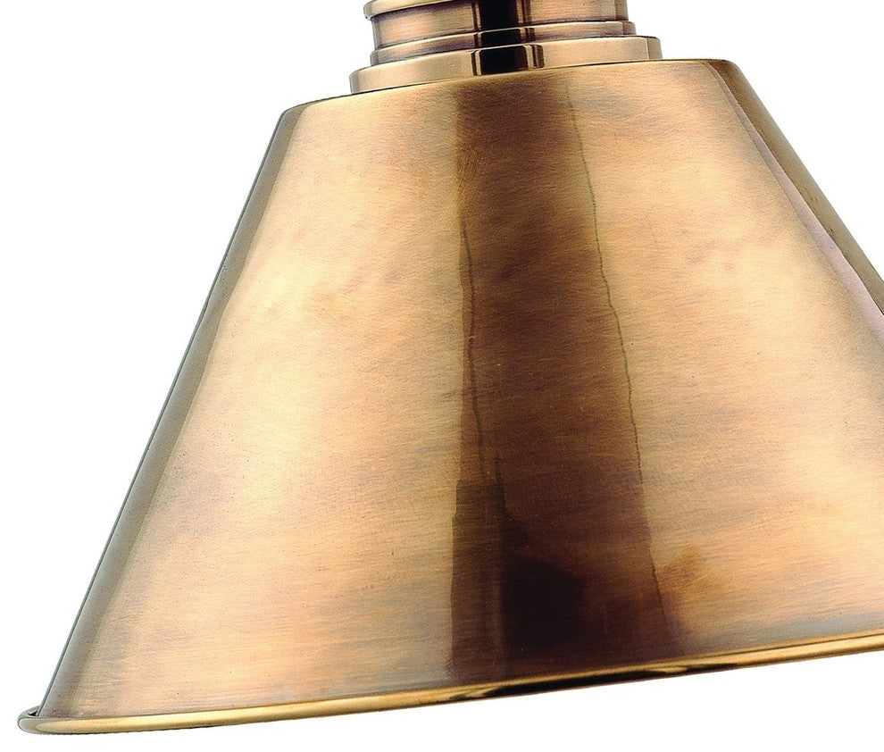 Garden City 1-Light Wall Sconce, Aged Brass, Metal